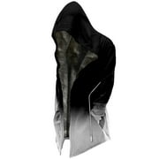 cllios Tie Dye Fleece Hoodies for Men Big and Tall Sherpa Lined Zip Up Jackets Men's Mid-length Thick Jacket Winter Thermal Long Sleeve Warm Coat with Pockets